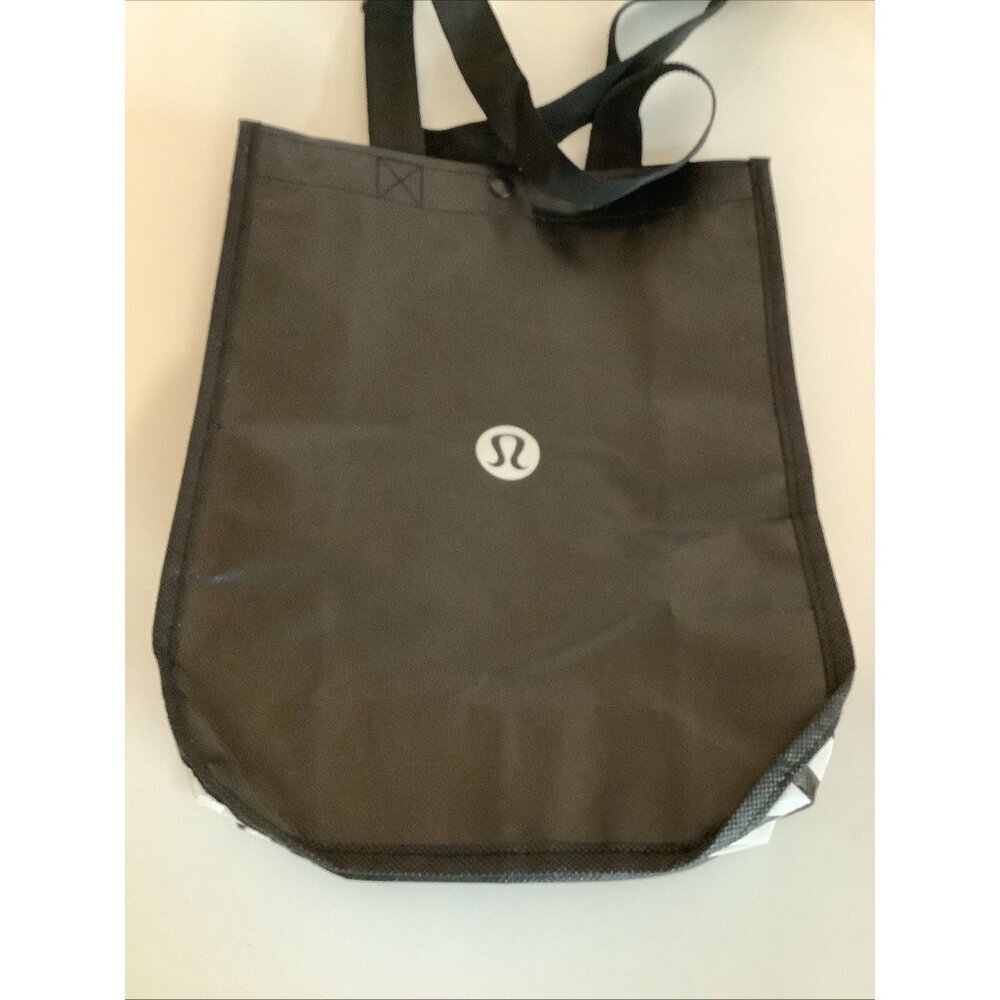 Lululemon holiday tote bag. Black & White 9” x 12” - - Picture 2 of 4